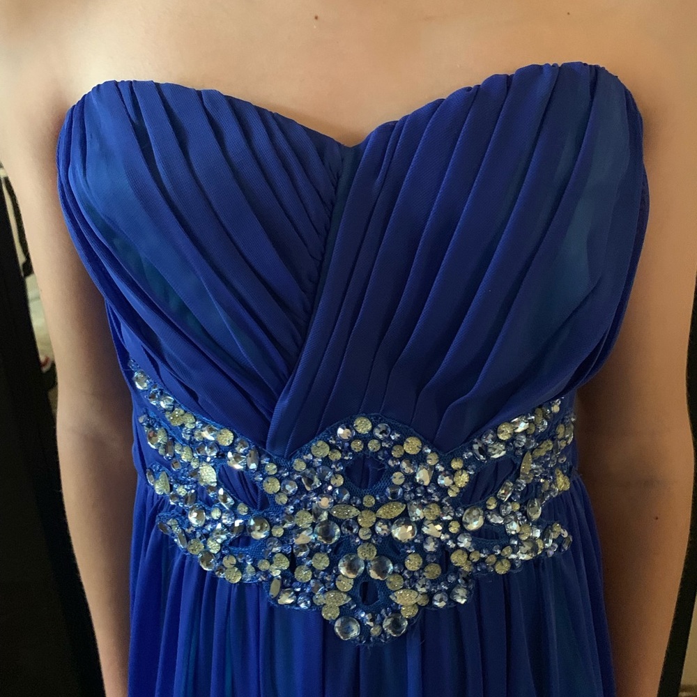 Beautiful Evening Gown with Heavy Beading/Leg Slit